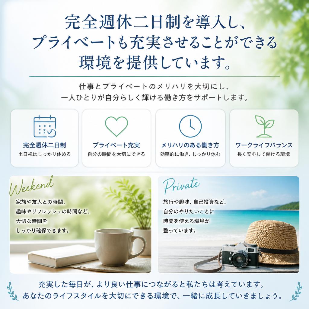 オフもしっかり確保